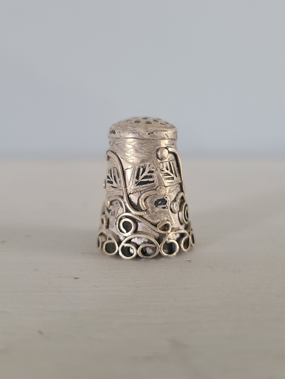 Vintage Taxco Sterling Silver Thimble